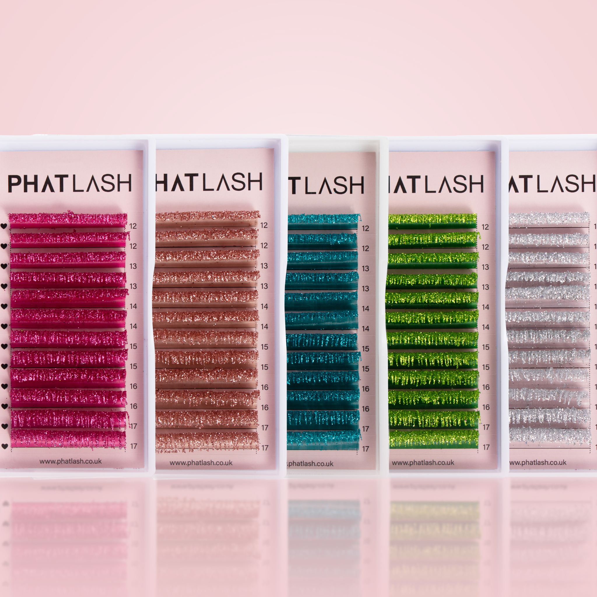 eyelash curl, eyelash glitter, Green Glitter Eyelashes, golden lashes, pink lashes, silver lashes, white lashes