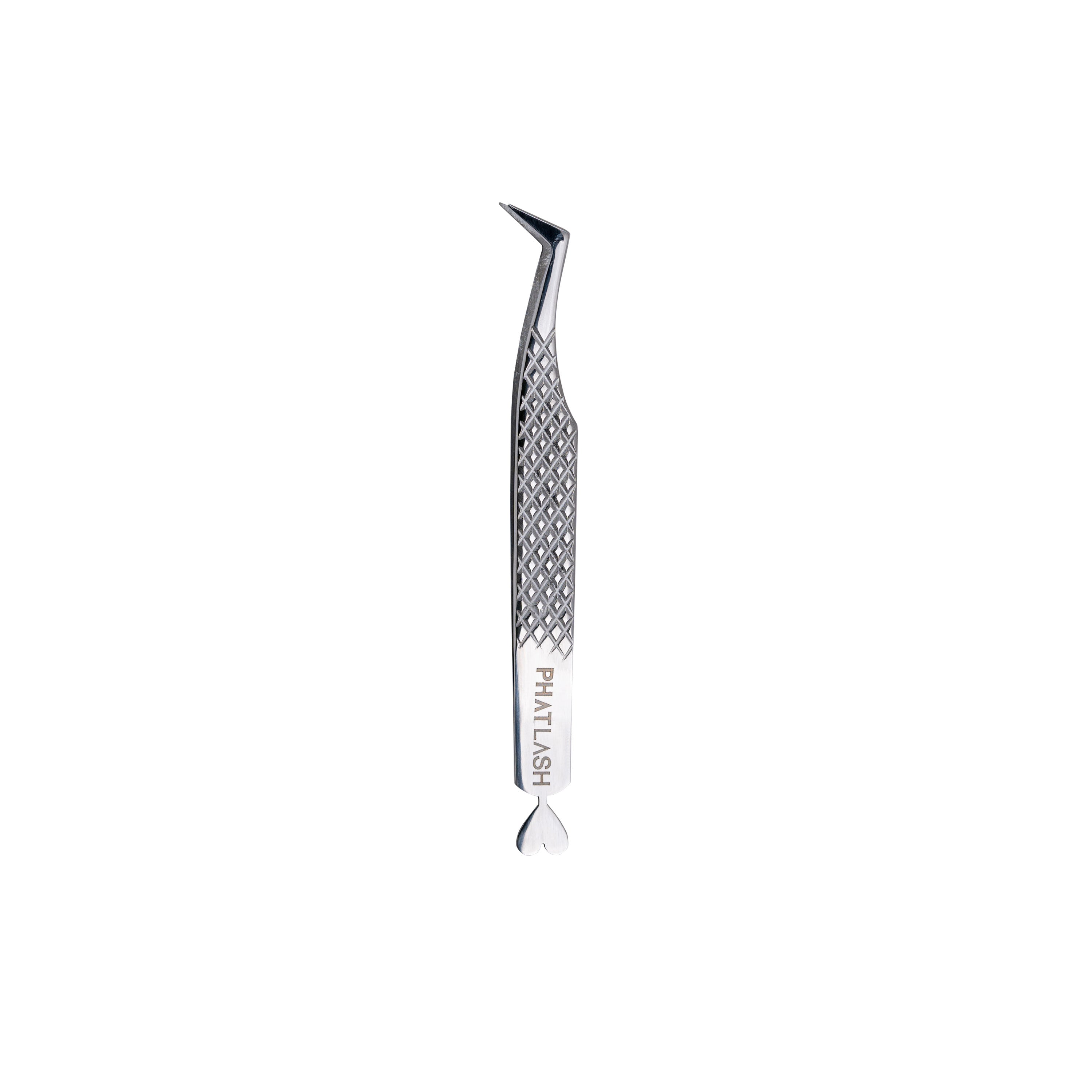 Silver heart lash tools, Lash artist tweezers, Precision silver tweezers, Silver tweezer collection, Heart-shaped tweezers, Lash extension tools, Silver tweezers for beauty, Heart collection lash tweezers, Eyelash extension tweezers