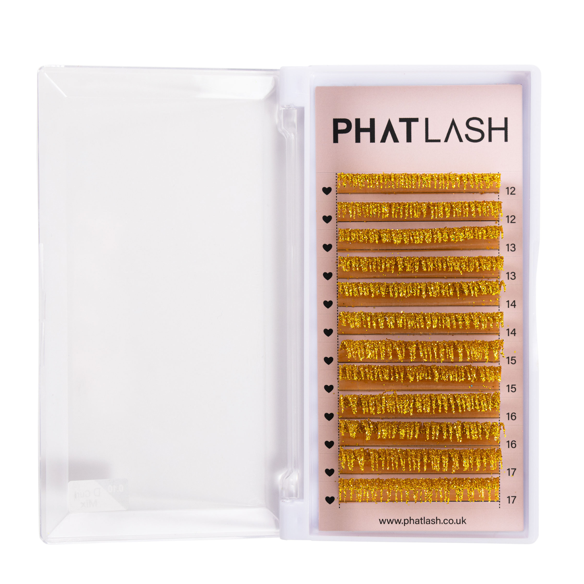 
golden lashes, pink lashes,
