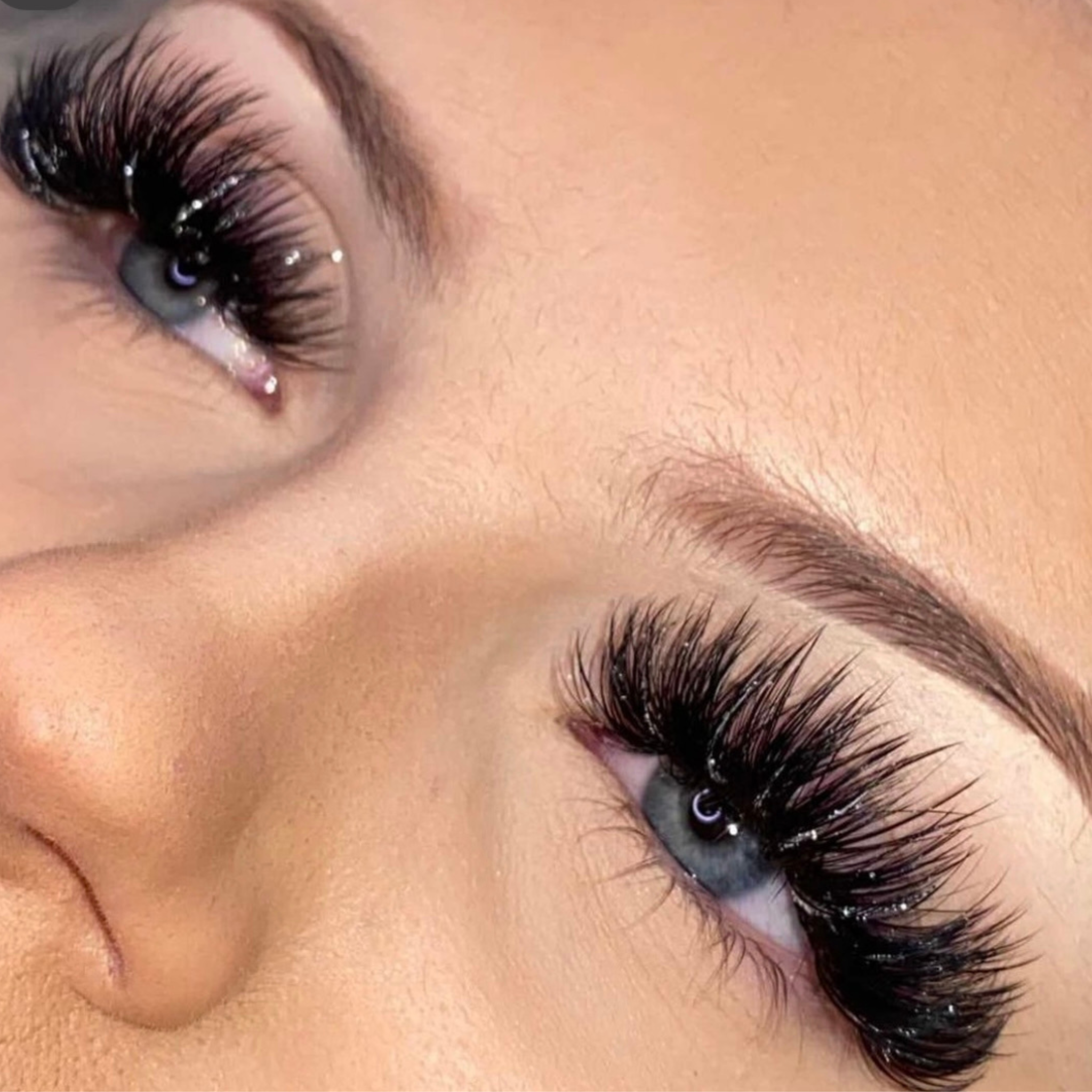 glitter lashes