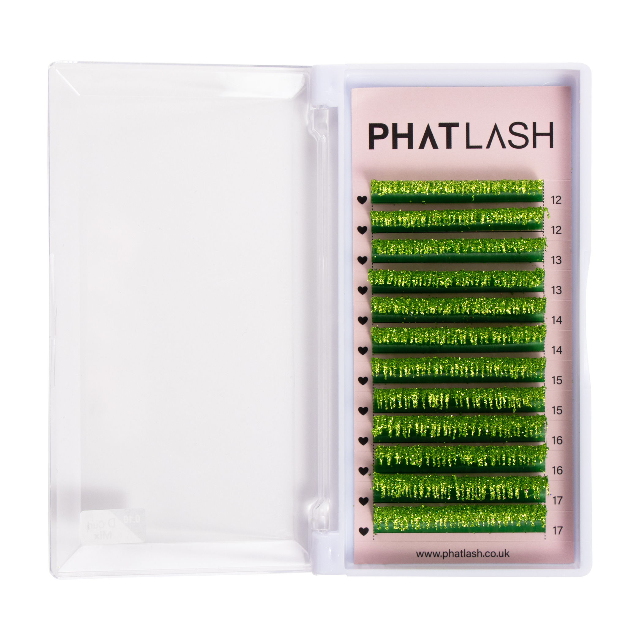 Green Glitter Eyelashes, eyelash glitter, 