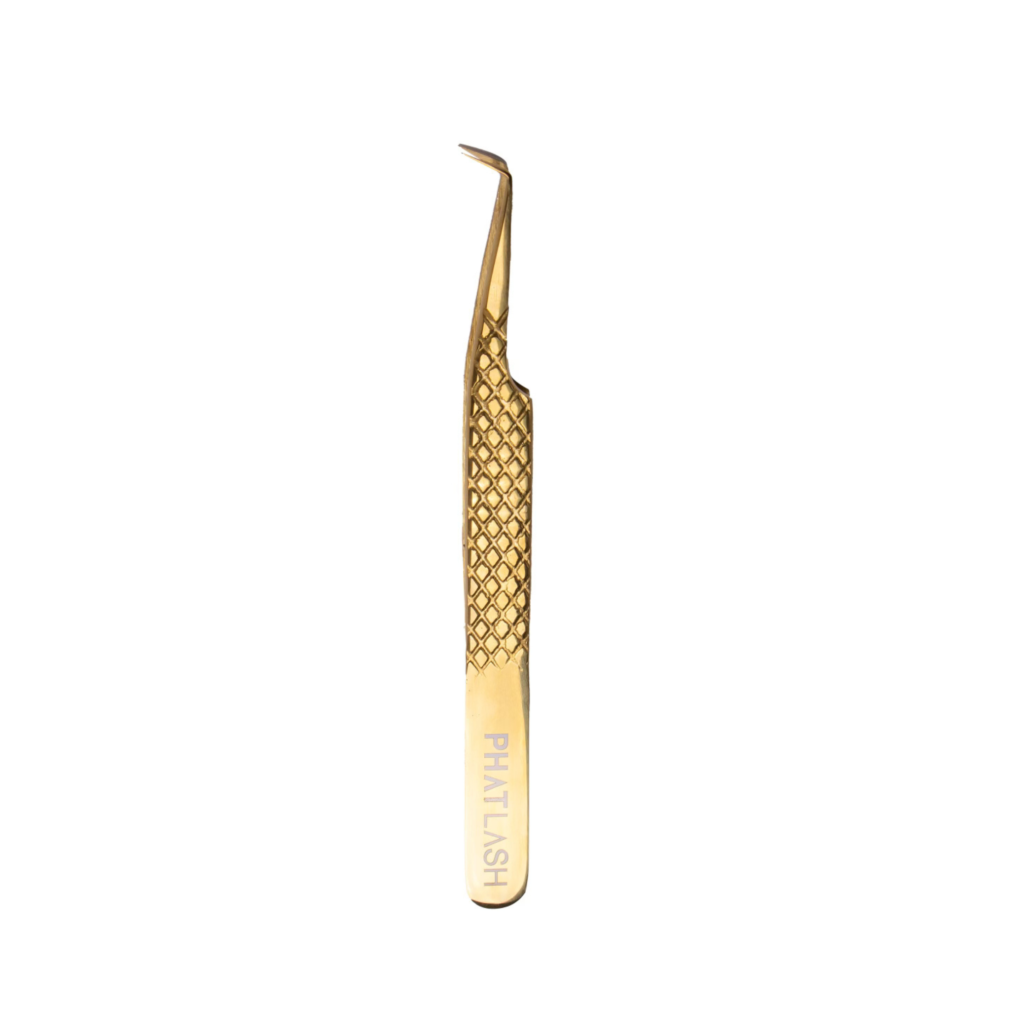 gold slanted fiber tweezer