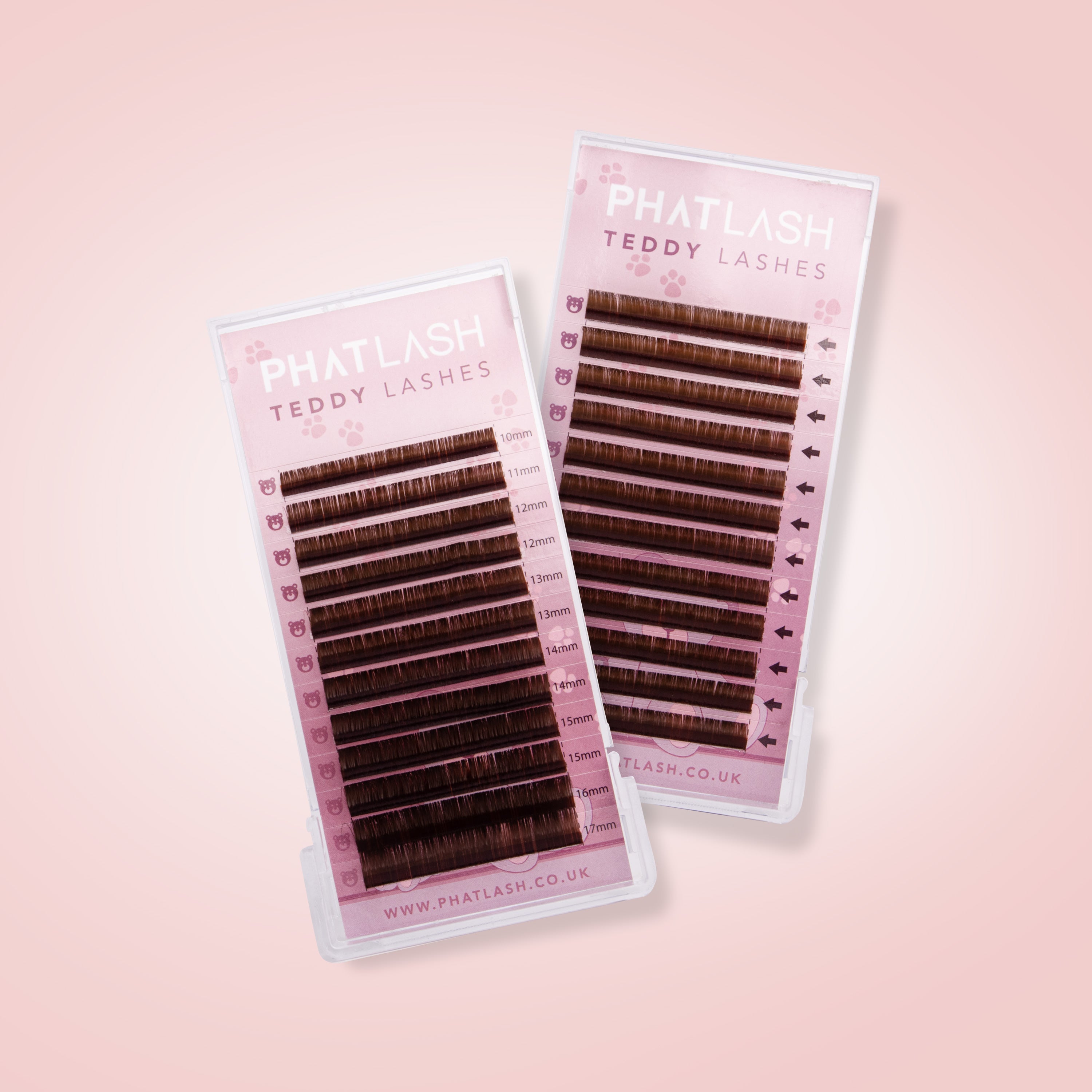 TEDDY LASHES - BROWN RUSSIAN MIXED LENGTHS TRAYS