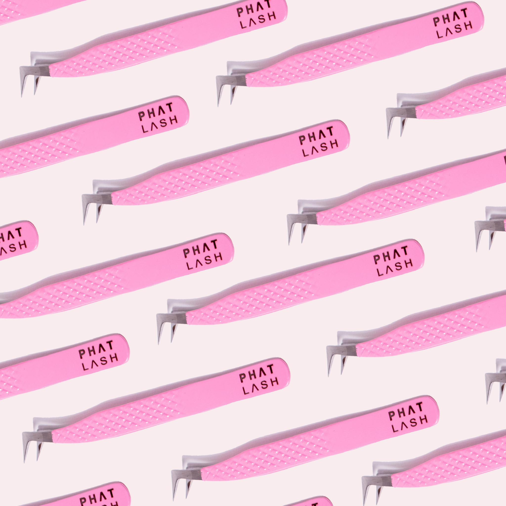 pink angled fibre tweezer